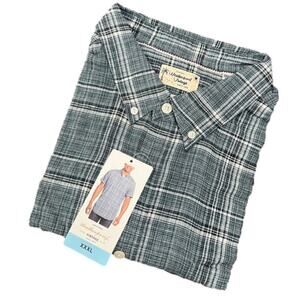 Weatherproof Men’s Short Sleeve Woven Button Down Blue 3X NWT